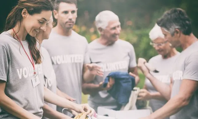 a group of volunteers